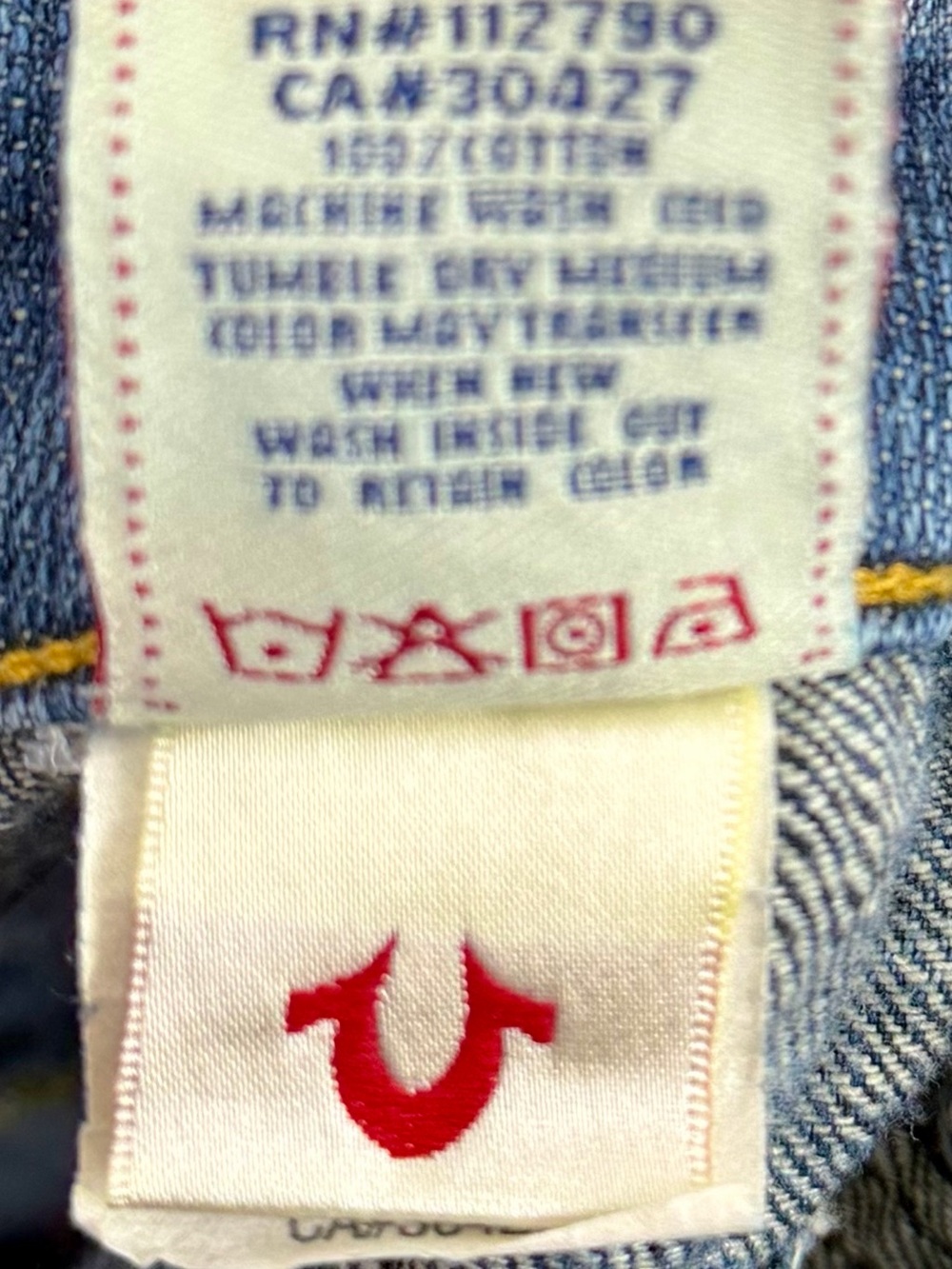 True Religion Joey Big T Bell Bottom Jeans Women’s Size 20 Y2K Retro Flare USA - Picture 13 of 14